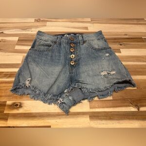 Edge Blue Distressed Jean Shorts